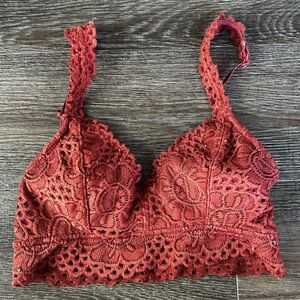 Aeropostale Burgundy Lace Bralette